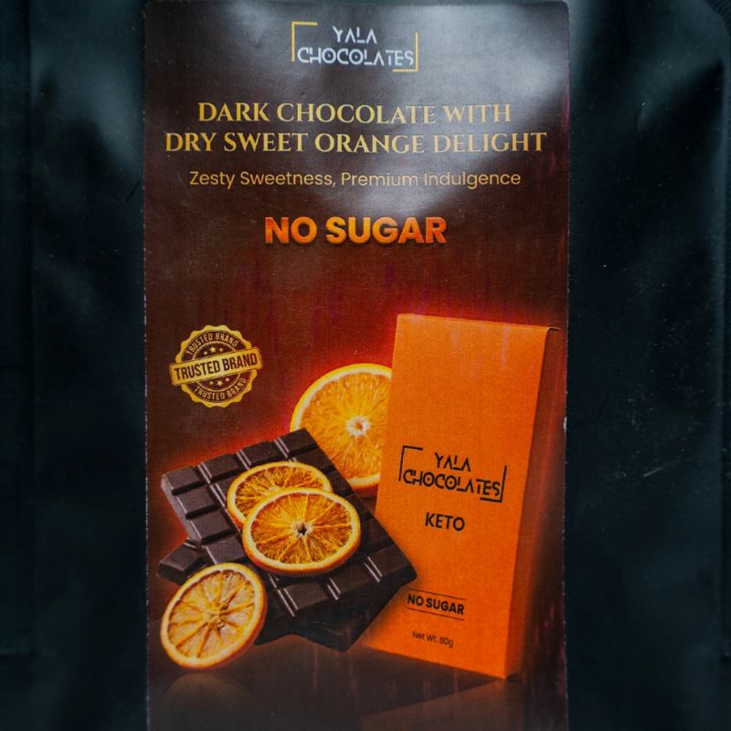 Dark chocolate with dry sweet orange