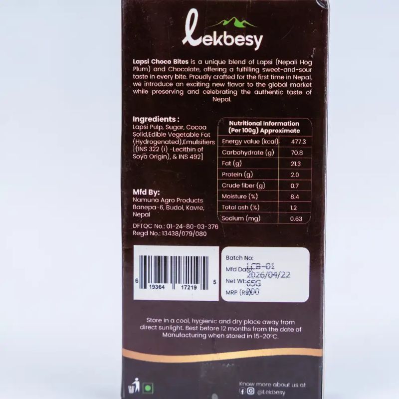 Lapsi choco bites with dark chocolate lekbesy