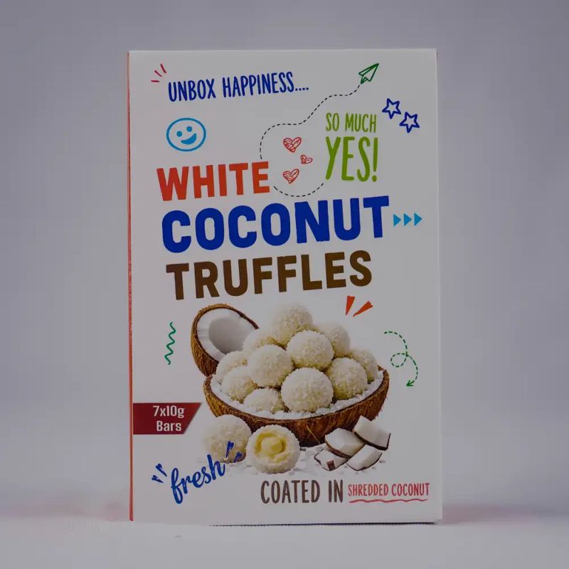 White coconut truffles 70 gm